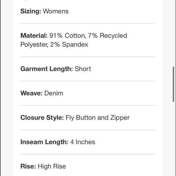 Universal Thread acid wash High Rise Jean Shorts - Picture 4 of 10